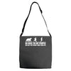 be nice to fat people bear chase funny pub joke Adjustable Strap Totes