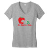 an apple a day Women's V-Neck T-Shirt