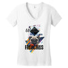 who loves frenchies Women's V-Neck T-Shirt
