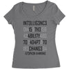 adapt or die encoded Women's Triblend Scoop T-shirt