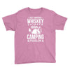 love whiskey and camping! Youth Tee