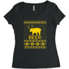 ugly sweater party beer bear funny Women's Triblend Scoop T-shirt