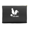 cock rides funny Accessory Pouches