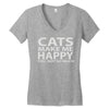 cats make me happy you, not so much Women's V-Neck T-Shirt
