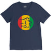 rasta lion head reggae dub step music dance V-Neck Tee
