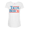 tacos  beer '16 Maternity Scoop Neck T-shirt