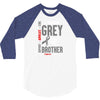 I Wear Grey For My Brother (Brain Cancer Awareness) 3/4 Sleeve Shirt