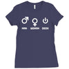 man woman geek Ladies Fitted T-Shirt