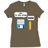 usb i am your father! funny geek computer Ladies Fitted T-Shirt