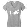 shark 'bite me' Women's V-Neck T-Shirt
