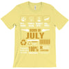 Born July Multitasking Problem Solving Tees T-Shirt