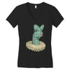 elizabethan dilophosaurus Women's V-Neck T-Shirt