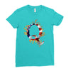 American Flag Q Ladies Fitted T-Shirt
