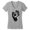 screaming hand werewolf Women's V-Neck T-Shirt