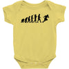 evolution of a rugby player t shirt top all black mens Baby Onesie