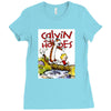 calvin hobbes Ladies Fitted T-Shirt