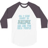 care about anime and two real people girls 3/4 Sleeve Shirt