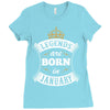 Legends Are Born In January Ladies Fitted T-Shirt