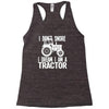 i don`t snore i dream i`m a tractor Racerback Tank