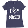 i love music Ladies Fitted T-Shirt