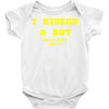 i kissed a boy Baby Onesie