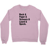 rock paper scissors lizard spock big bang theory geek nerd gift t shir Crewneck Sweatshirt
