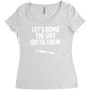 lets bomb the shit outta them Women's Triblend Scoop T-shirt