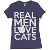 real men love cats Ladies Fitted T-Shirt