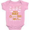 Born May Multitasking Problem Solving Tees Baby Onesie