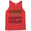 running is my happy hour Tank Top