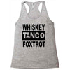 whiskey tango foxtrot Racerback Tank