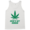 Support Liver Cancer Awareness With A Emerald Cannabis Leaf Tank Top