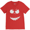 evil scary pumpkin face V-Neck Tee