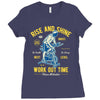 work out time Ladies Fitted T-Shirt
