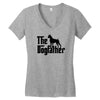 the dogfather boxer Women's V-Neck T-Shirt
