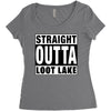 straight outta loot lake Women's Triblend Scoop T-shirt