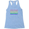 love is love, black lives matter, climate change is real, immigrants m Racerback Tank