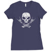 rock skull Ladies Fitted T-Shirt