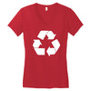 recycle symbol Women's V-Neck T-Shirt