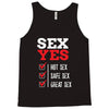 SEX YES HOT SEX SAFE SEX GREAT SEX Tank Top
