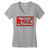 texas made lone star license plate Women's V-Neck T-Shirt