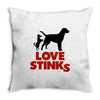 love stinks Throw Pillow