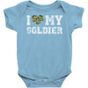 i love my soldier regular camouflage Baby Bodysuit
