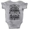 Real Kings Are Born On October 20 Baby Onesie