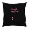Muggle On Board Pink Throw Pillow