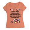 mama bear message Women's Triblend Scoop T-shirt