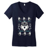 merry wolfmas Women's V-Neck T-Shirt