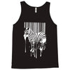 banksy street art zebra bar code Tank Top