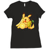pikachu and fruits Ladies Fitted T-Shirt