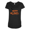 happy halloween . Maternity Scoop Neck T-shirt